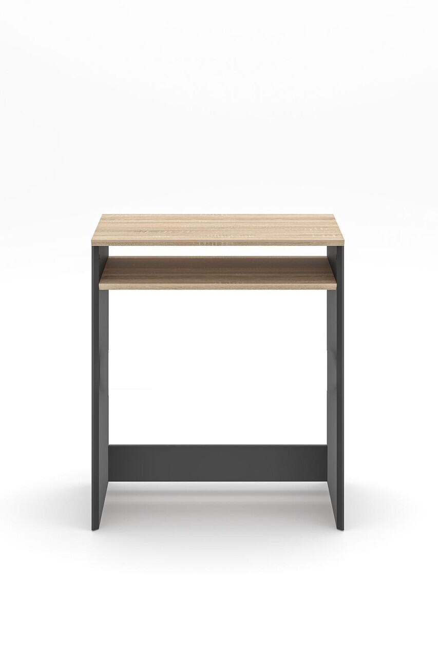 Birou, Hanah Home, Zeyna, 65x75x40 cm, Stejar Sonomo / Antracit — imaginea 4