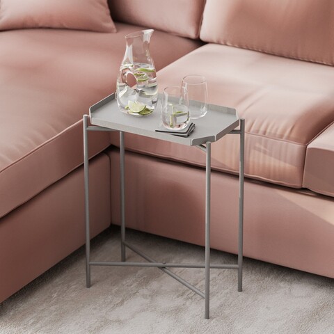 Masuta de cafea, Cerritos, Shb-009-C, 26x56x40 cm, Metal, Gri