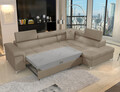 Coltar extensibil dreapta 4 locuri ELTAP, ERI-06, Eridano, 275x202x88 cm, lemn/poliester, maro deschis