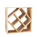 Suport 8 sticle de vin, Sjal Mango, Homla 33x15x33 cm, lemn, natur