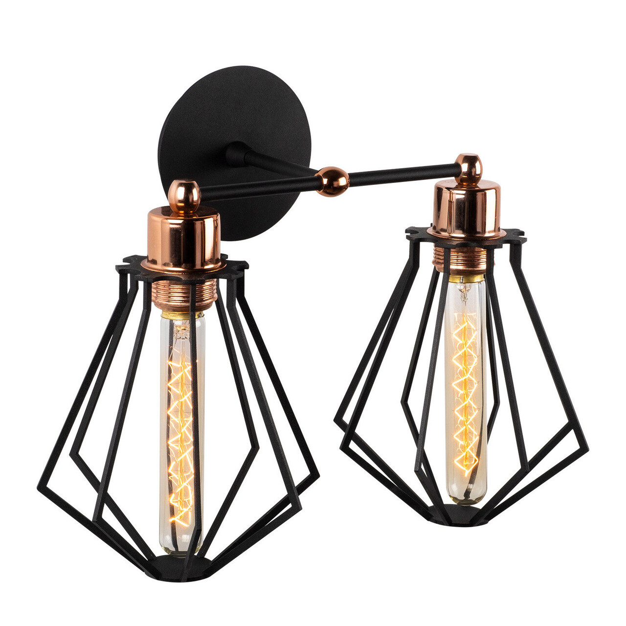Aplica de perete, Alby, 525NOR3172, Fier, Negru/Bronz - 2 | YEO