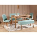 Set masă și scaune extensibile, Vella, Vina 0701, PAL, Pin Atlantic / Verde Fistic