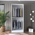 Dulap pentru haine, Hanah Home, BA159, 90x210x57.5 cm, Alb