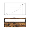 Comoda TV cu sertare, Vasagle, pana la 55 inch, 120x40x50 cm, PAL/otel, maro