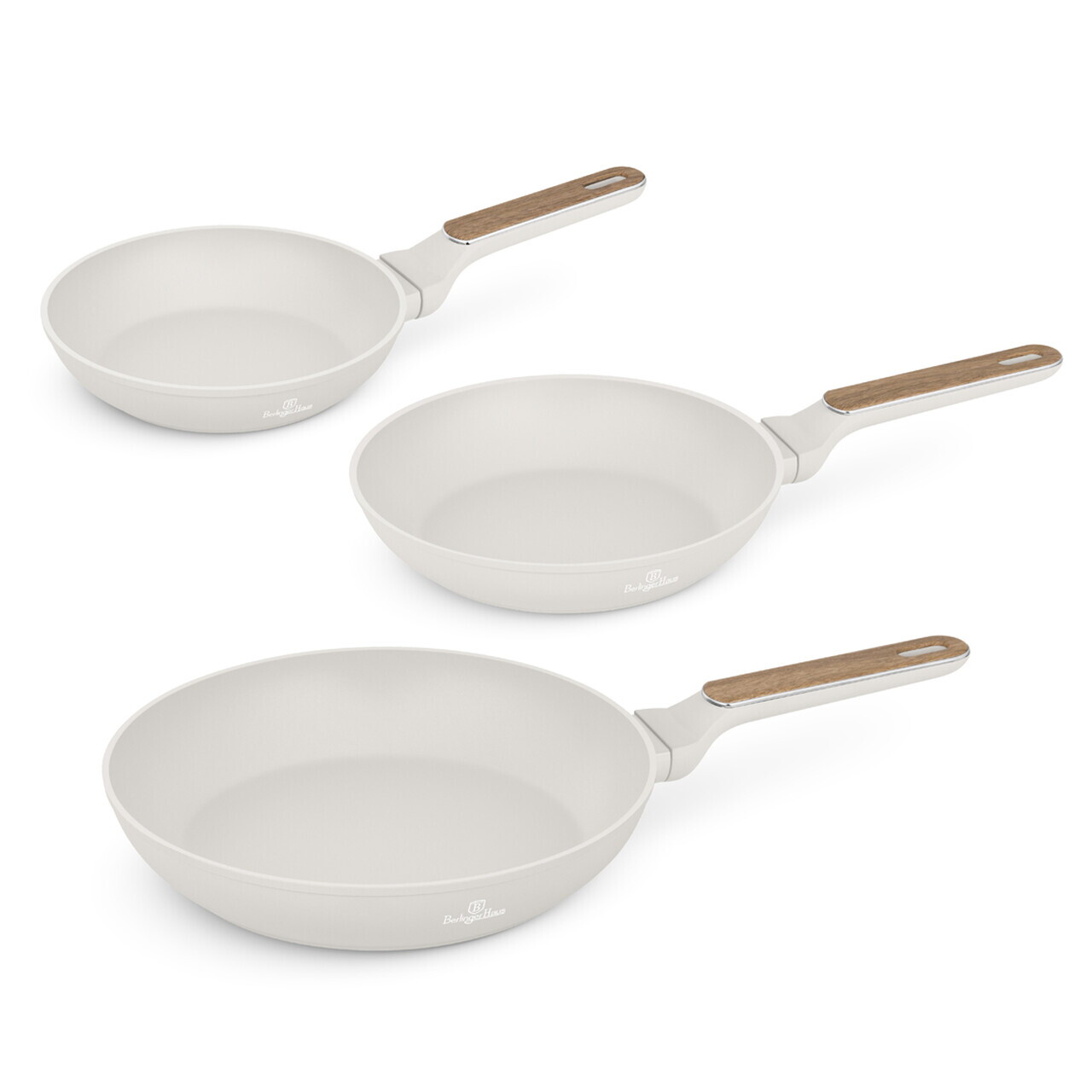 Set 3 tigai Berlinger Haus, Sahara Nordic, 20/24/28 cm, aluminiu forjat, crem mat/natur - imagine 7