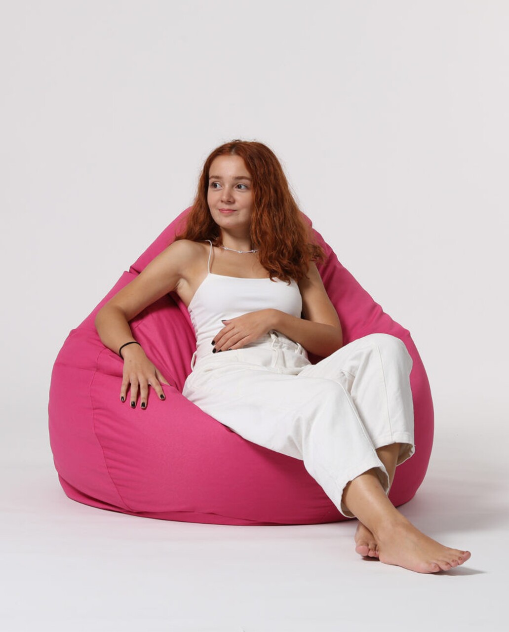 Fotoliu Puf, Bean Bag, Ferndale Premium XXL, 115 X 130 Cm, Poliester Impermeabil, Roz