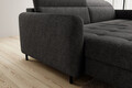Coltar extensibil stanga 3 locuri ELTAP, LT-05RAQ, Gomsi, 228x165x100 cm, lemn/poliester, gri inchis