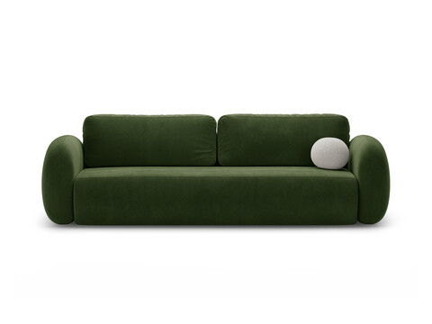 Canapea extensibila 3 locuri, Tonale, Cosmopolitan Design, 262x105x88 cm, catifea, verde army