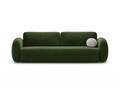 Canapea extensibila 3 locuri, Tonale, Cosmopolitan Design, 262x105x88 cm, catifea, verde army
