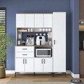 Dulap multifunctional, Hanah Home, JE269, 160x204.2x45 cm, Alb/Maro