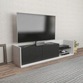 Comoda TV, Retricy, Krog, 160x35x36.8 cm, PAL, Alb / Antracit