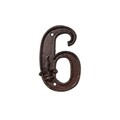 Numar pentru casa 6, Esschert, 1.2 x 7.9 x 12.4 cm, fier forjat