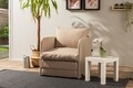 Canapea extensibilă cu 1 loc, Futon, 859FTN2884, Metal , Bej