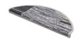 Covor scari Phoenix Semirotund, Decorino, 23x64 cm, poliamida, gri