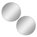 Oglinda decorativa, Mirrorland, Round, Oglindă indestructibilă cu obturator, Argintiu