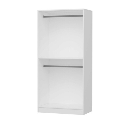 Dulap pentru haine, Minerva, Kale Chain Mirror White, 90x190x52 cm, PAL, Alb