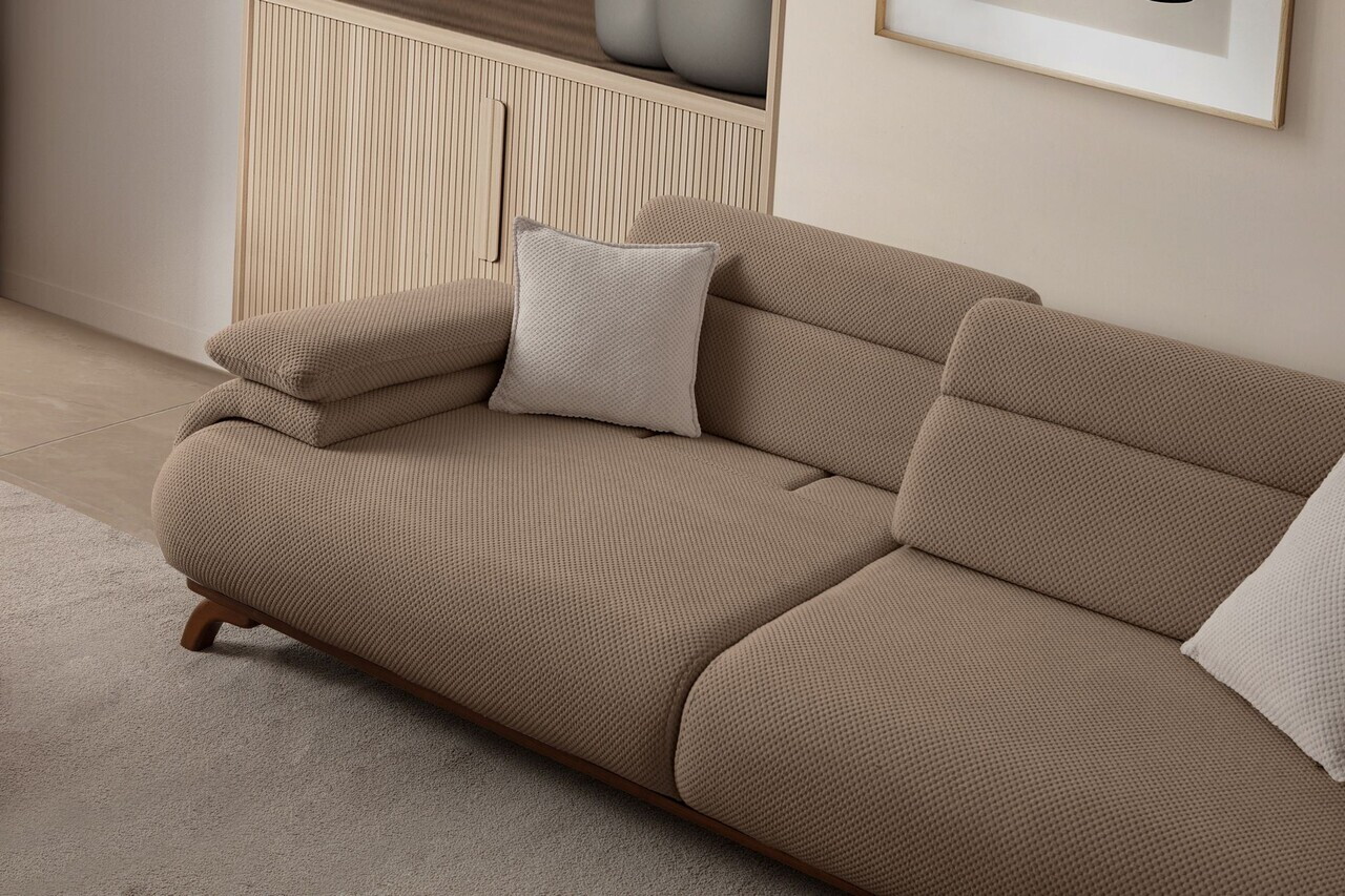 Canapea 3 locuri, Atelier del Sofa, 752EST1149, Lemn de carpen/PAL melaminat, Latte - view 4