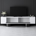 Comoda TV, Bexley, Bohem, Alb/Negru