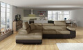 Coltar extensibil stanga 4 locuri, ELTAP, Anton, 272x203x85 cm, lemn/poliester, maro/maro inchis