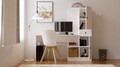 Set birou si biblioteca, Rabi, Rb-116, 120x75x40 cm, Alb mat