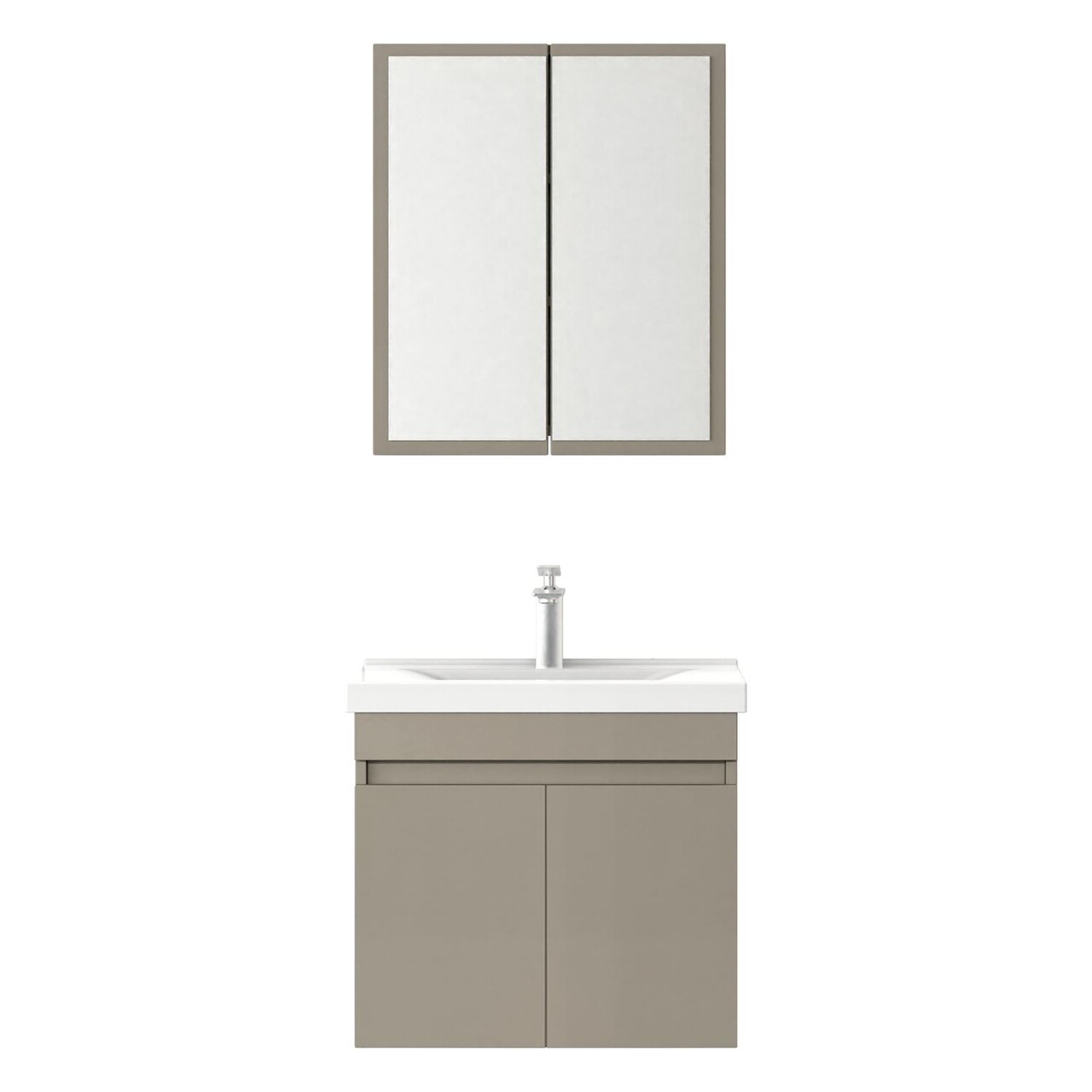 Set mobilier de baie (2 piese), Hanah Home, Foresta 65, Latte - view 5
