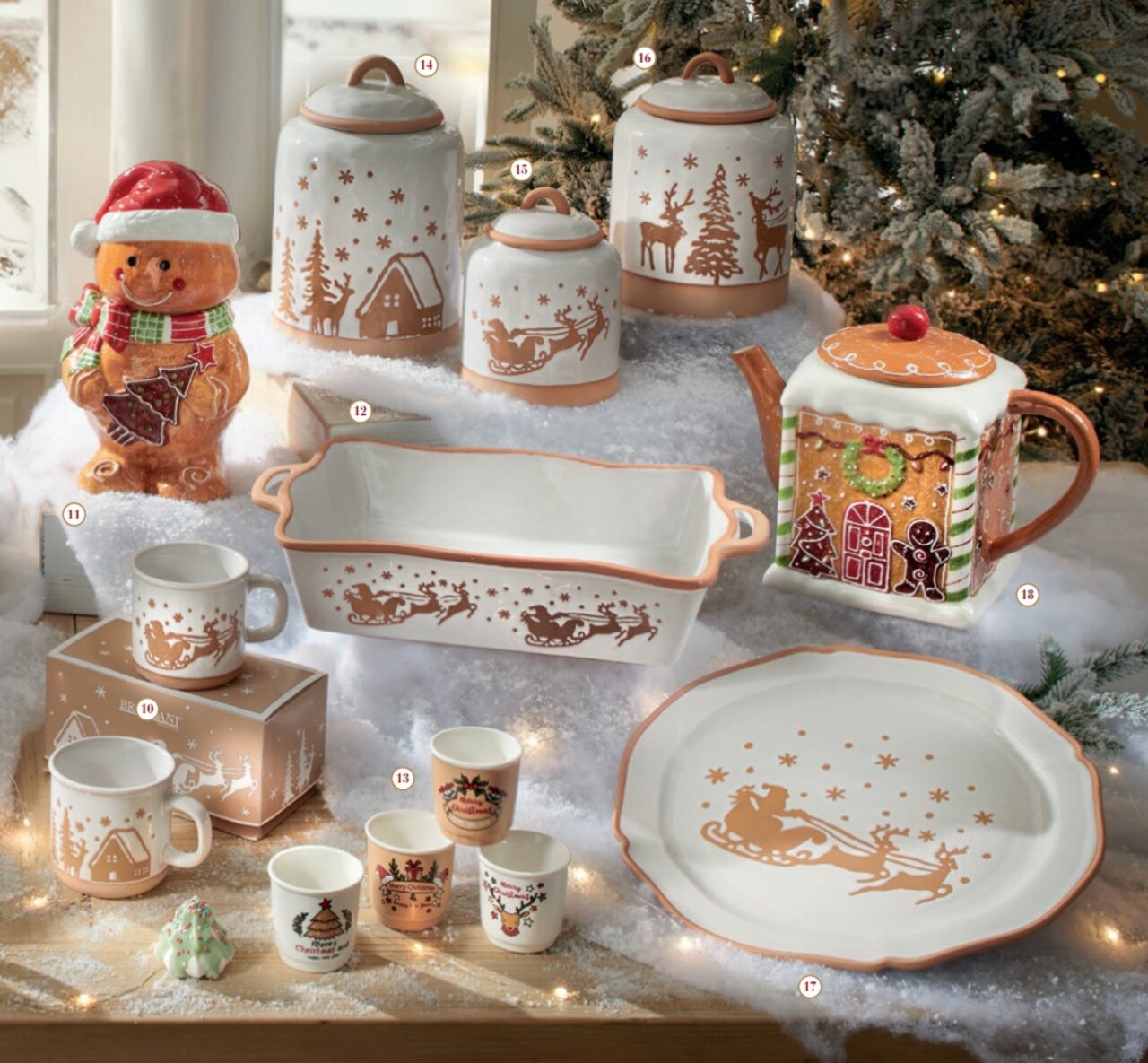 Platou servire, Gingerbread, Brandani, 33 cm, ceramica