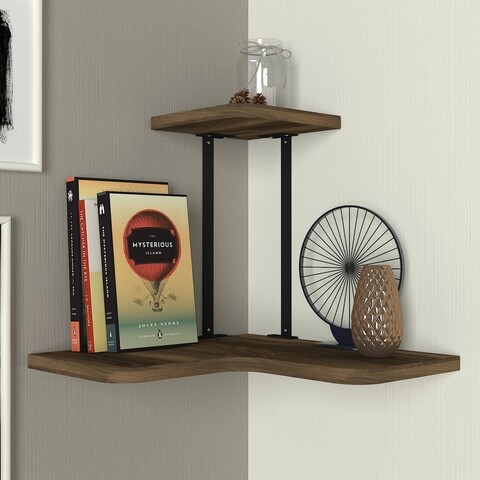 Raft pentru perete agora, tera home, 38,5x38,5x33,8 cm, aluna/negru