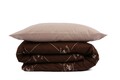 Lenjerie de pat dubla King, 3 piese, 220x240 cm, 100% bumbac ranforce, Beverly Hills Polo Club, BHPC 006, maro