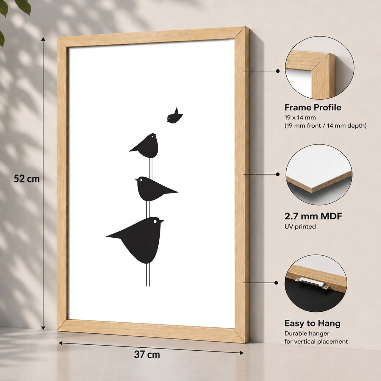 Tablou decorativ, 3752AACT-009, Fundal: 100% MDF (Grosime: 2,7 mm) Vopsire: Imprimare UV, Multicolor — imaginea 2