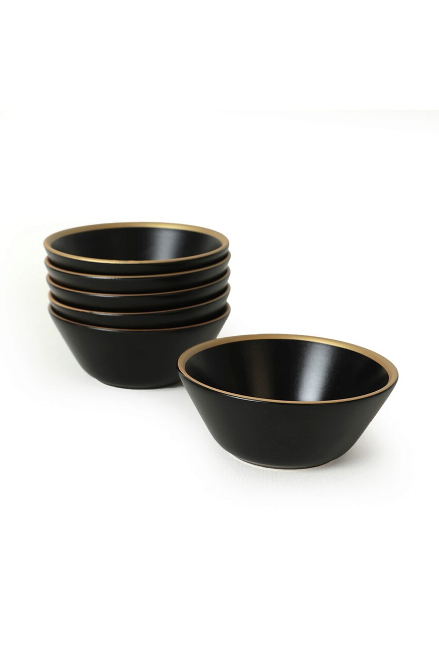 Set boluri, Keramika, 275KRM1907, Ceramica , Nu absoarbe apa, Negru - 1 | YEO