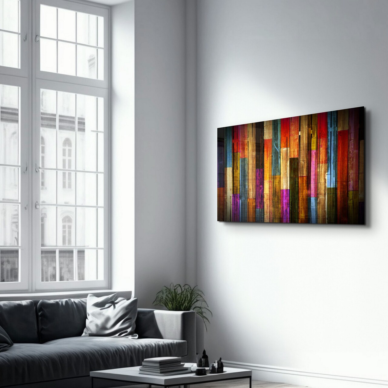 Tablou decorativ, OGLS-1099, Dimensiuni: 70 x 110 cm, Multicolor - view 4