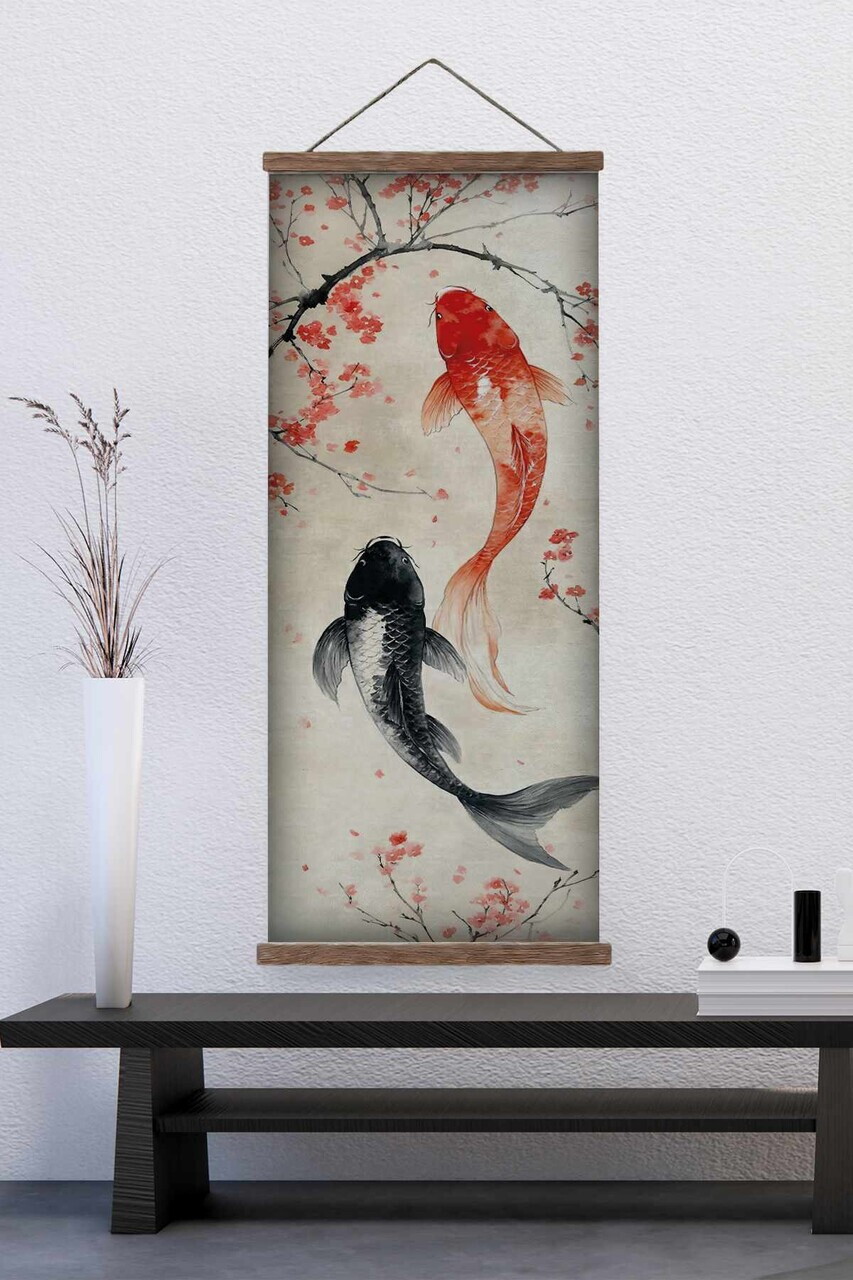 Tablou decorativ ARTJPNPSTRDK5 Lemn masiv Pictura pe canvas Multicolor