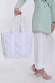 Geanta shopper, Madamra, 21KT12-002 - White, textil, alb