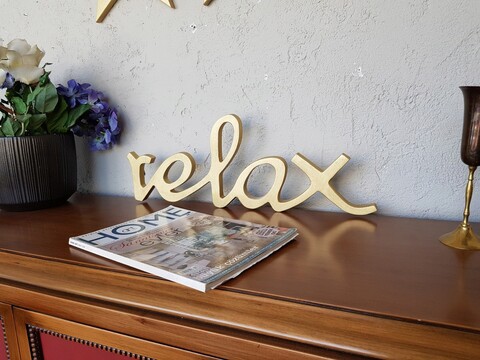 Decoratiune de perete, Gold Relax, 33x20x2 cm, Placaj , Auriu La Moneta