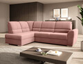 Coltar extensibil stanga 3 locuri ELTAP, LT-24NU, Siber, 270x186x93 cm, lemn/poliester, roz