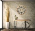 Ceas de perete Industry, Mauro Ferretti, Ø 70 cm, MDF, maro