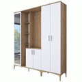 Cuier de perete, Rani, EA131, 180x198.6x37.5 cm, PAL, Nuc/Alb