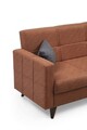 Canapea extensibila cu 3 locuri, Misty, 730MST1207, Cadru: METAL/LEMN, Caramiziu