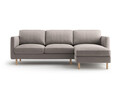 Coltar dreapta 3 locuri, Eden, Micadoni, 250x150x90 cm, catifea, gri beton