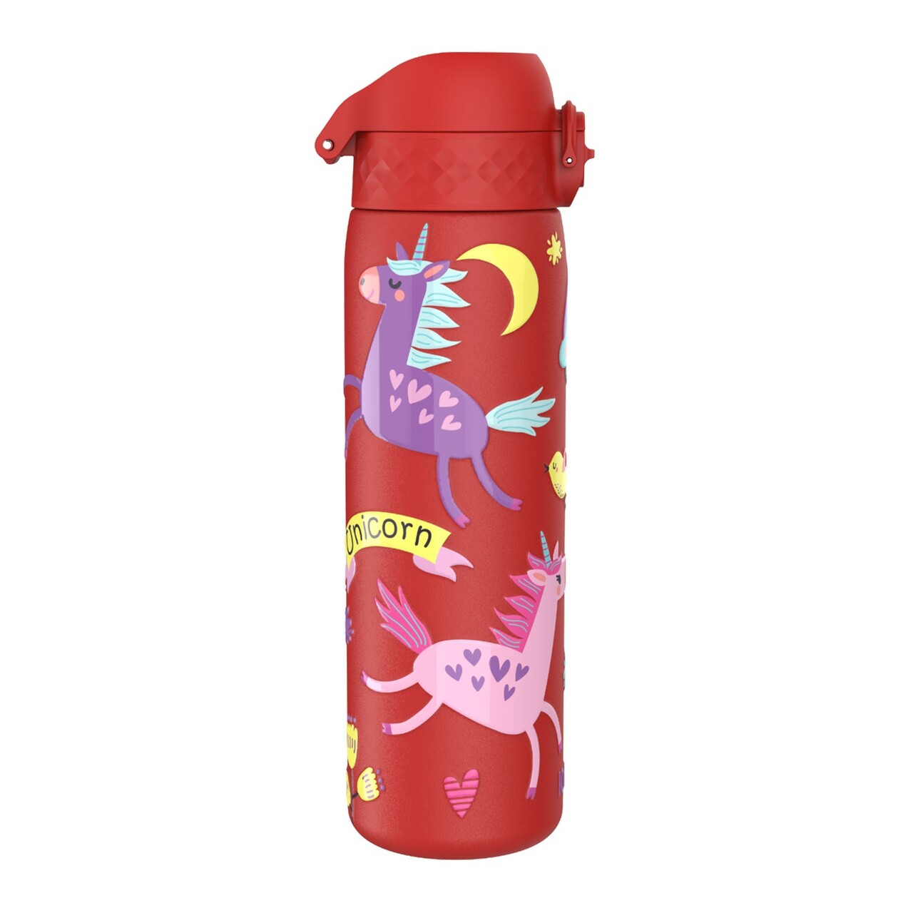Sticla apa pentru copii Slim, inox, 600ml, Red, Unicorns - Ion8 - view 4