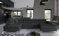 Coltar extensibil stanga 5 locuri ELTAP, Edr-05, Eduardo, 337x205x88 cm, lemn/poliester, gri inchis