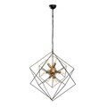 Lustra, Fulgor, 942FLG2516, Metal, Negru/Maro antic
