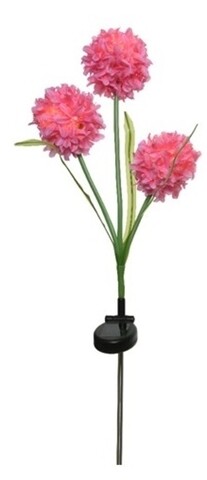 Lampa de gradina Flower, Lumineo, 10×70 cm, 3 led-uri, roz Lumineo