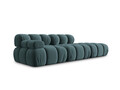Canapea modulara 4 locuri cotiera dreapta, Bellis-51, Micadoni Home, 282x94x70 cm, catifea, turcoaz