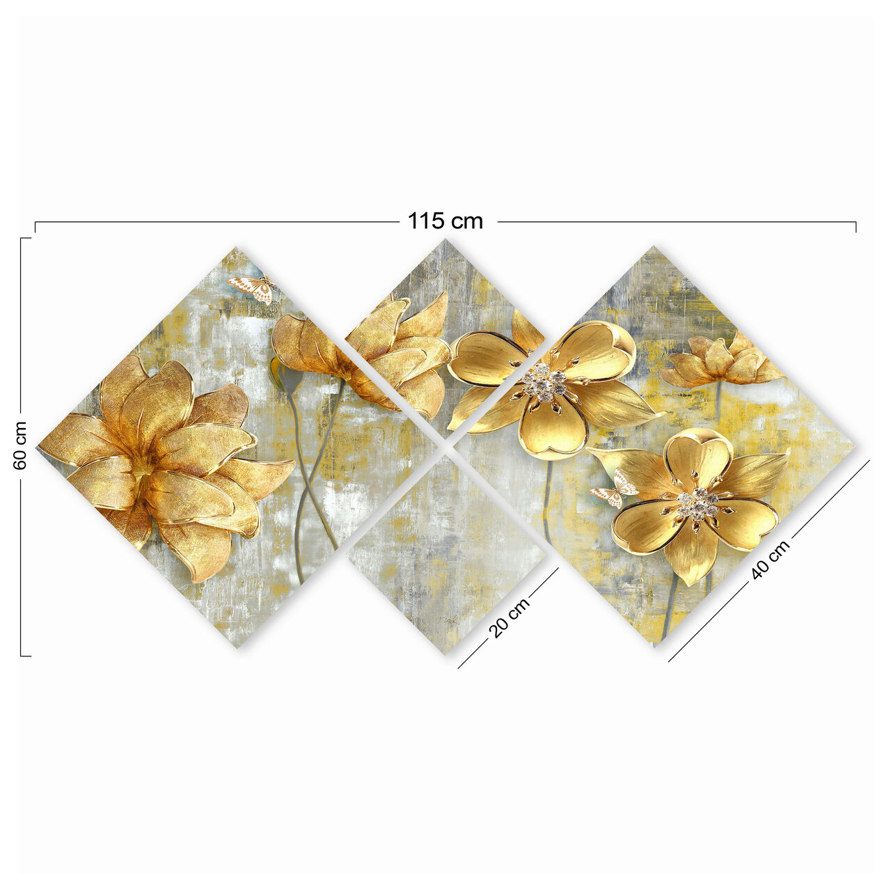 Set 4 tablouri decorative, 4MDF1442804756, MDF, Imprimat UV, Multicolor - 2 | YEO