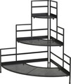 Suport pentru ghivece Industial Corner, 84x60x84 cm, metal, negru