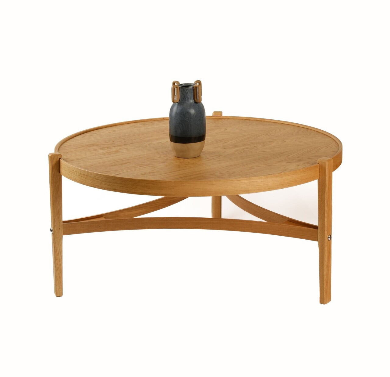 Masuta de cafea, Hanah Home, Ren 100, 100x46x100 cm, LEMN MASIV DE STEJAR, Stejar — imaginea 2