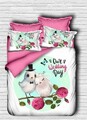 Lenjerie de pat dubla 3 piese, 173, Pearl Home, Poliester Satinat