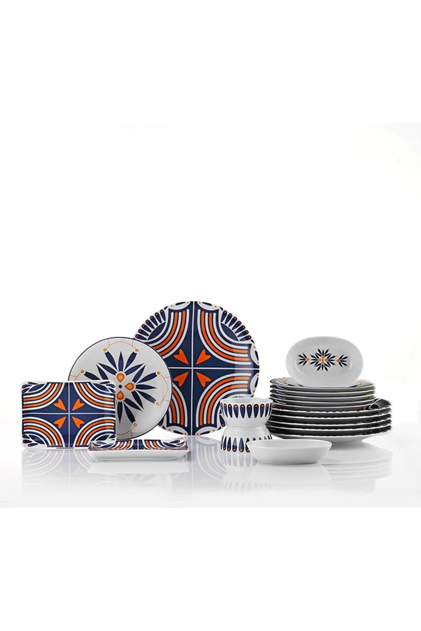 Set de mic dejun (18 piese), L'essentiel Maison, 710KTP9806, Platou: 21 cm (6 bucăți), Multicolor - view 2