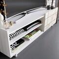 Comoda TV, Decorotika, Valantina, 140x41.4x37.1 cm, Alb